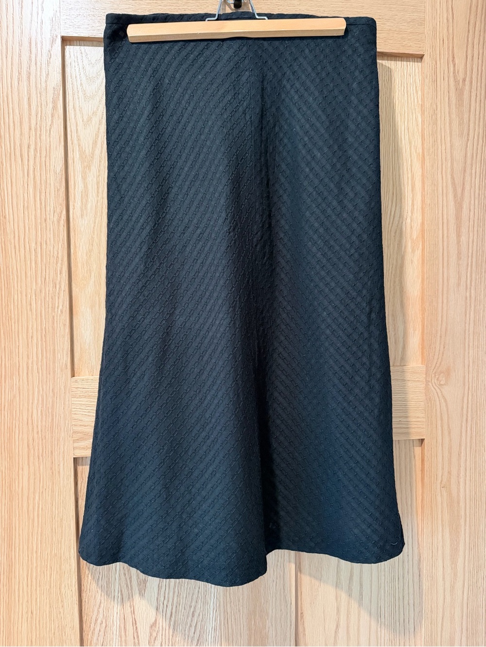 Vintage J. Crew Black Textured A-Line Skirt